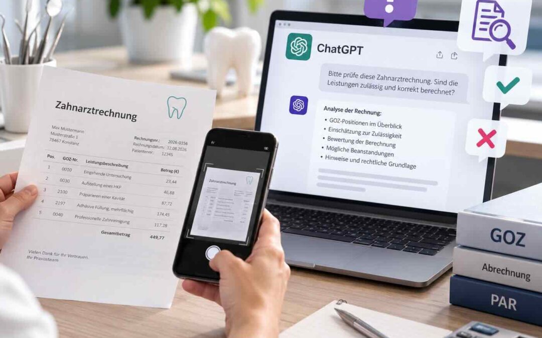 Wenn ChatGPT & Co die Zahnarztrechnung prüft – KI-generierte Patientenbeschwerden im Praxisalltag