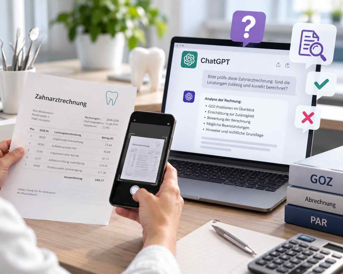 Wenn ChatGPT & Co die Zahnarztrechnung prüft – KI-generierte Patientenbeschwerden im Praxisalltag